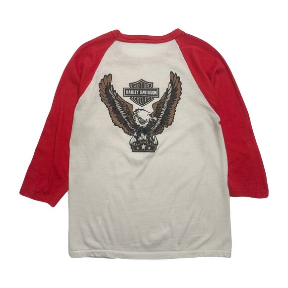 Vintage Harley Davidson Raglan Shirt M - Picture 2 of 5
